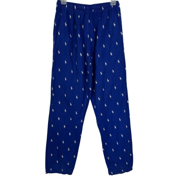 2/$30 Polo Ralph Lauren Pony Polo Player Cotton Pajama Pants Blue Size S - Picture 5 of 11